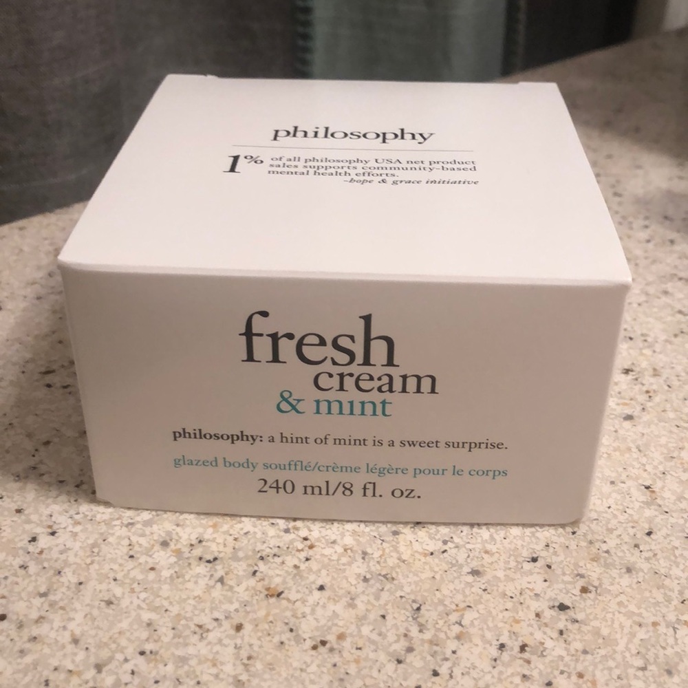 Philosophy Fresh Cream & Mint glazed body soufflé